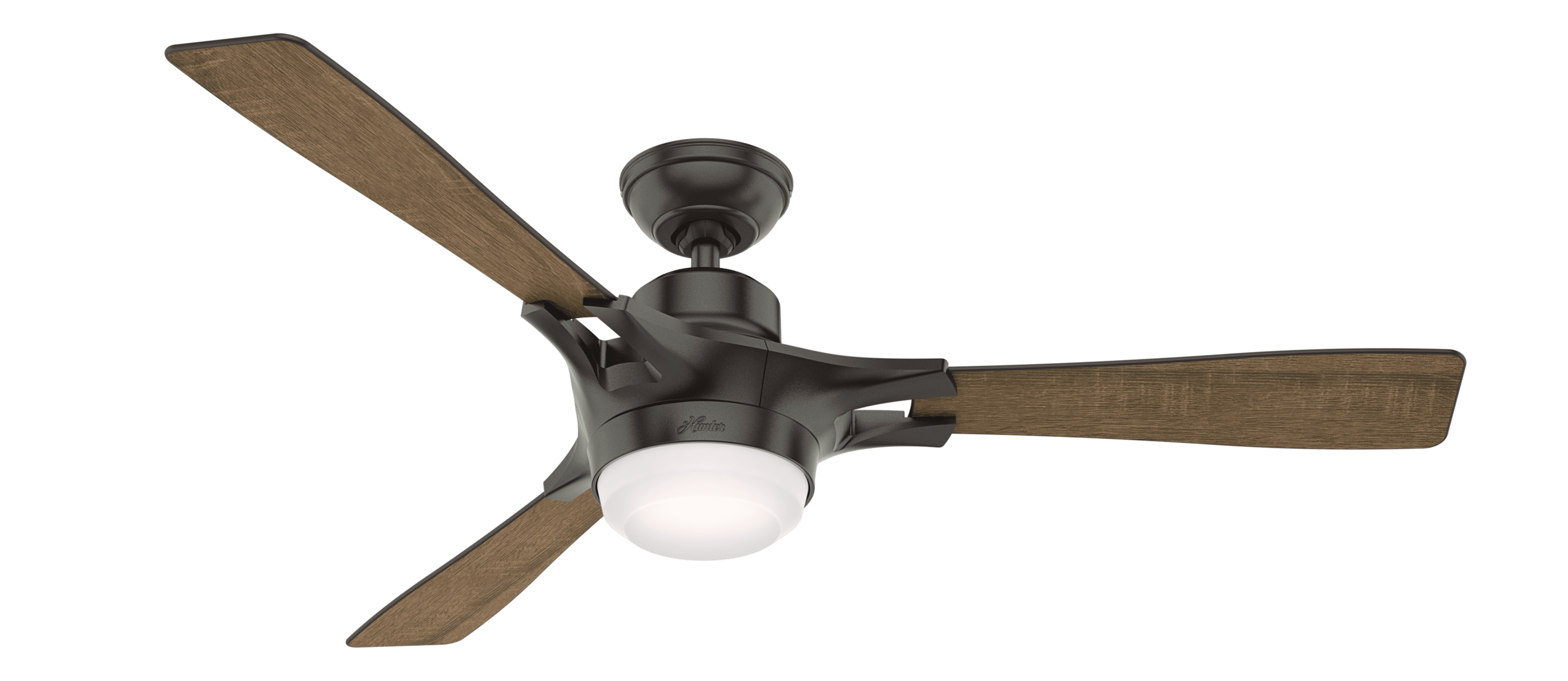 Hunter Wifi 54" Signal Noble Bronze Ceiling Fan with Light Kit and
