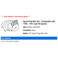 thumbnail image 2 of Spark Plug Wire Set - Compatible with 1990 - 1991 Audi 90 Quattro, 2 of 2