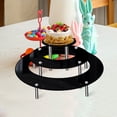 thumbnail image 2 of Acrylic Cake Display Stand Cupcake Shelf Multilayer Round Dessert Holder Black, 2 of 9