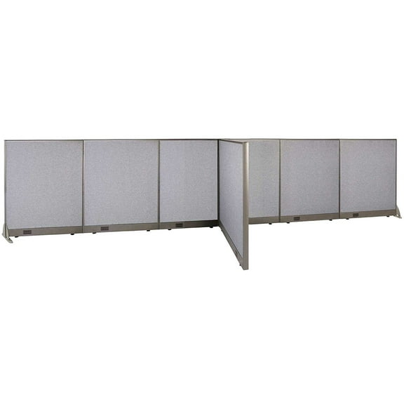 GOF T-shaped Freestanding Partition (48”D x 204”W x 48”H) Office Room Divider, Privacy Screen, Workstation Cubicle