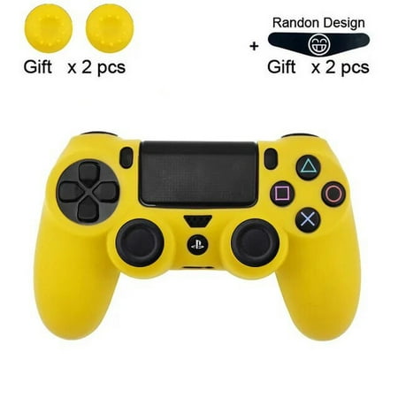Soft Silicone Protection Case For SONY Playstation 4 PS4 Controller Gel Rubber Skin Cover For PS4 Pro Slim Gamepad yellow
