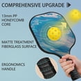 thumbnail image 2 of Pickleball Paddles Set Of 2, Fiberglass Surface, Liquid & Marble Print, 4 Balls & Bag, 2 of 5