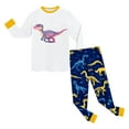 thumbnail image 5 of Hessimy Toddler Boys Girls Summer Cute Cartoon Print 2Pcs Thermal Underwear Warm Spring Shirt Pants Comfy Set, Summer Spring Comfort(Yellow,3-4 Years), 5 of 5