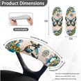 thumbnail image 6 of FKELYI Bohemian Lotus Floral Butterfly Print Office Chair Cover Swivel Chair Protector Cover with 2 Pcs Armrest Covers Anti-Dust Washable Gaming Chair Slipcover, Small, 6 of 6
