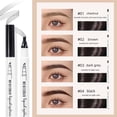 thumbnail image 4 of Microblade Eyebrow Pen - Waterproof Fork Tip Eyebrow Tattoo Pencil, Long-Lasting Smudge-Proof Brow Pen for Natural Hair-Like Defined Eyebrows All Day, Easy Apply Microblading Tool for Women, 4 of 5