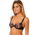 thumbnail image 3 of Adored by Adore Me Women’s Jamilla Unlined Underwire Mesh with Embroidery Bra, 3 of 5