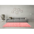 thumbnail image 3 of Ahgly Company Indoor Round Abstract Red Contemporary Area Rugs, 5' Round, 3 of 4