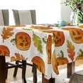 thumbnail image 3 of 60"x90" Halloween Pumpkin Tablecloth, Waterproof Washable Polyester Square Table Cover Durable Tablecloth for Kitchen Dining Table Party Decor, 3 of 7