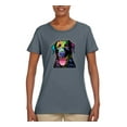thumbnail image 2 of Love Can Make a Tail Wag Pitbull Dog Lover Womens Graphic T-Shirt, Charcoal, Medium, 2 of 3