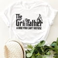thumbnail image 6 of The Grillfather BBQ T-Shirt, White Funny Tee for Grillmaster Dads, 6 of 7