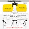 thumbnail image 2 of KANASTAL Clip on Night Driving Glasses Men Women Flip up UV400 Anti Reflect Yellow, 2 of 6