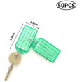 thumbnail image 4 of 50 Pcs Metal Keychain Colorful Plastic Key Fobs Luggage Name Card Label Tag Keyring Keyring Mixed, 4 of 5