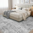 thumbnail image 3 of VUNATE 5'x7' Area Rugs for Living Room Soft Abstract Washable Rug Modern Non-Slip Aesthetic Rugs Neutral Low Pile Carpet Ideal for High Traffic Areas in Bedroom Dining Room Playroom Gray, 3 of 5