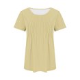 thumbnail image 4 of Womens T-Shirts Sevevn Fashionable Women's Casual Short Sleeved Loose Round Neck Solid Color Top, 4 of 8