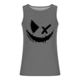 thumbnail image 6 of UVEASISHA Men's Novelty Sleeveless Tank Tops Gothic Spooky Face Print Sleeveless Tshirt Breathable Lightweight Muscle Shirt Halloween Casual Top for Party Streetwear Gray L, 6 of 6