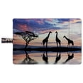thumbnail image 4 of PKQWTM African Safari Animal Tree of Life Elephant Giraffe Sunset Lake Book Cover Book Protector Book Sleeve Book Pouch Book Bag 6x9 inch, 4 of 4