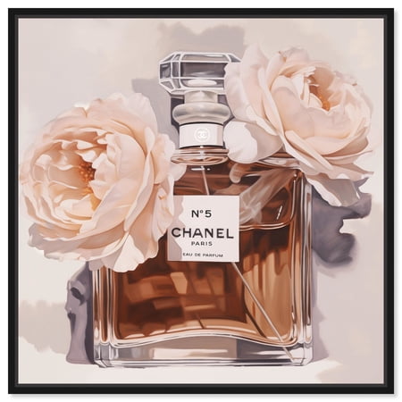 Classic Scent Canvas Floral Glam Art by Art Remedy, Black Frame, 12" x 12"