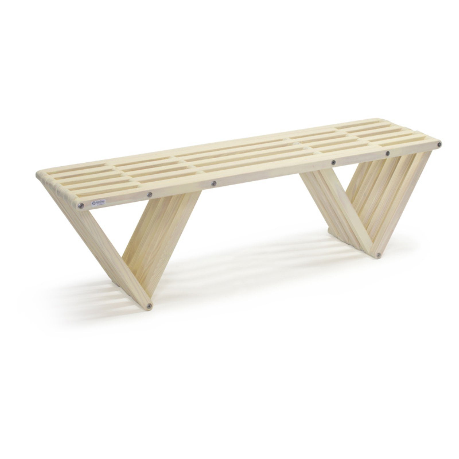 GloDea Xquare X60 Wooden Backless Garden Bench by Overstock