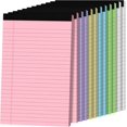 thumbnail image 1 of 12pcs Small Note Pads, Color Notepads 5x8 College Ruled Notebook, Writing Pads 5 x 8, Legal Pads, Memo Pad Paper Perforate Narrow Ruled Notebooks for Work, School, Office,30 Sheets/Pack, 1 of 7