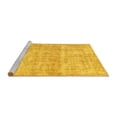 thumbnail image 2 of Ahgly Company Machine Washable Indoor Rectangle Abstract Yellow Modern Area Rugs, 2' x 5', 2 of 4