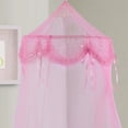 thumbnail image 3 of Epoch Hometex, Inc. Buttons and Bows Kids' Collapsible Hoop Sheer Bed Canopy Pink, 3 of 5