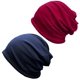 thumbnail image 1 of Gorro corto Chemo Caps JarSehera para mujer, holgado, algodón, azul marino y vino, 1 of 6