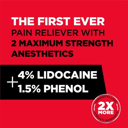 Absorbine Jr. Pro No-Mess Lidocaine Roll-On, Maximum Strength Numbing Pain Relief with Phenol for Fast-Acting Relief of Nerve Pain, Muscle Aches, and Joint Discomfort, 2.5 oz.