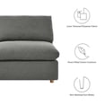 thumbnail image 3 of Modway Commix 8-Piece Fabric Down Filled Sectional Sofa Set in Gray, 3 of 10