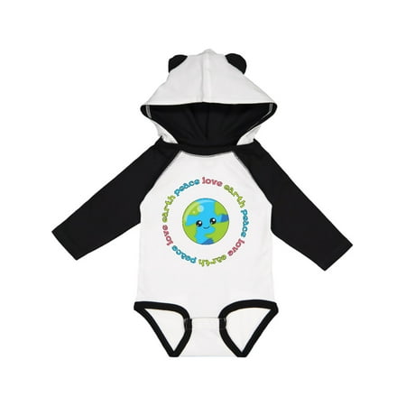 

Inktastic Peace Love Earth Gift Baby Boy or Baby Girl Long Sleeve Bodysuit