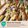 thumbnail image 4 of Design&I 6'x9' Washable Area Rug Oversized Skid-Resistant Patchwork Mid Century Stripe Motif Rectangle Large Geometric for Living Room, Family Indoor, 4 of 7
