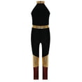 thumbnail image 4 of Freebily Kids Girls Shiny Metallic Gymnastic Unitard Sleeveless Bodysuit for Training and Performance Red 12, 4 of 6