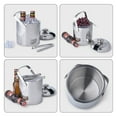 Oukaning DoubleWall StainlessSteel Insulated Ice Bucket With Lid and