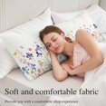 thumbnail image 5 of Spring Floral Body Pillow Covers 20"x54", Watercolor Summer Botanical Flowers Soft Brushed Microfiber Breathable Throw Pillow Covers, Pillowcase with Zipper for Couch Sofa Bedroom Living Room, 5 of 9