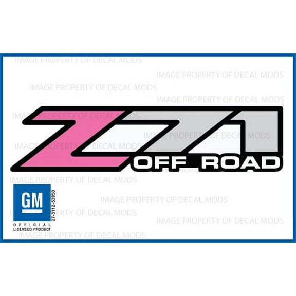 Decal Mods Z71 Off Road PINK Decals Stickers fits Chevy Silverado - FP (2001-2006) bed side 1500 2500 HD (set of 2)