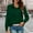 Green, variant on Caywon Women's Solid Color Party Lapel Sequin Patchwork Pullover Shirt with Pockets and Buttons Sparkly for Evening Party Gathering