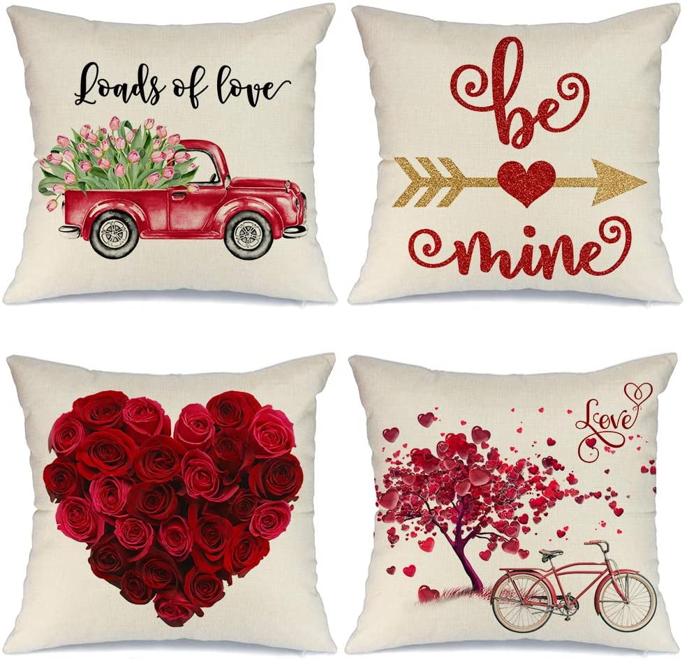 18'' New Valentine's Day Pillow Case Covers Decorative Throw Pillowslip Almofada 