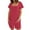 Watermelon Red, variant on BLVB Rompers for Women Casual Short Sleeve Square Neck Oversized Summer Jumpsuits Wide Leg Shorts Overalls with Pockets