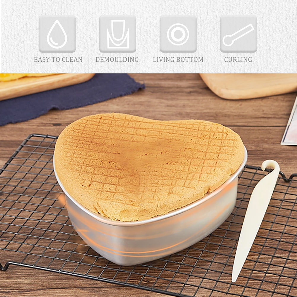2 Pcs Heart Cake Mold Flat Skillet Baking Pans Heart Shaped Cake Pan Metal Cake Pan Cake Pans Shapes Heart Shaped Pot