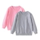 thumbnail image 2 of Cowsor Unisex Kids Solid Cotton Thin Pullover 2PC Sweatshirt T-Shirt Toddler Baby Crewneck Long Sleeve Tshirts Tops Blouse, 2 of 7