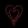 17" Lighted Valentine's Day Double Heart Window Silhouette Decoration