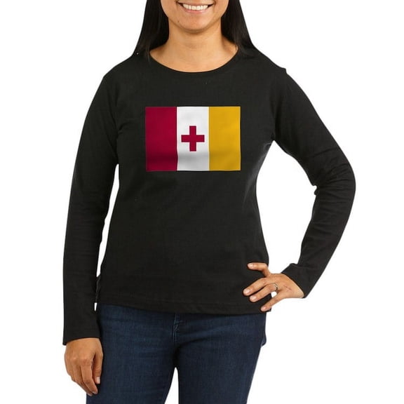 CafePress - Kappa Alpha Order Official Flag Long Sleeve T Shirt - Women's Long Sleeve Graphic Tee Casual Fit