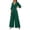 Green, variant on Edvintorg Women Jumpsuit Lightweight 3/4 Sleeve V Neck Casual Flowy Romper with Wide Leg Pant One Piece Womens Trendy Clothes S-2XL Black