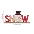 thumbnail image 2 of Gymnture Christmas Snowman Wood Letters Xmas Table Decor Holiday Ornaments, 2 of 10