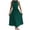 Green, variant on Antinious Women Elegant Round Neck Sleeveless Elastic Waist Pleated Soft Comfortable Dress
