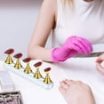 thumbnail image 4 of 2 juegos de estante de exhibición de uñas acrílicas, soporte para práctica de puntas de uñas, estante magnético para práctica de uñas, soporte para arte de uñas DIY para manicura de uñas postizas (dorado) ER, 4 of 5