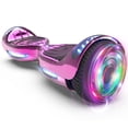 thumbnail image 1 of Hoverboard Bluetooth Hovestar LBW12A Monopatín eléctrico de piel impresa Color cromado con Ruedas intermitentes LED, 1 of 5