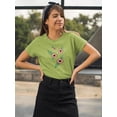 thumbnail image 2 of Vintage Flower Embroidery T-Shirt Women -Image by Shutterstock, Female Small, 2 of 4