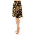thumbnail image 2 of Women's Casual Knee Length Flare A-line Skirt with Elastic Waistband, 2 of 5