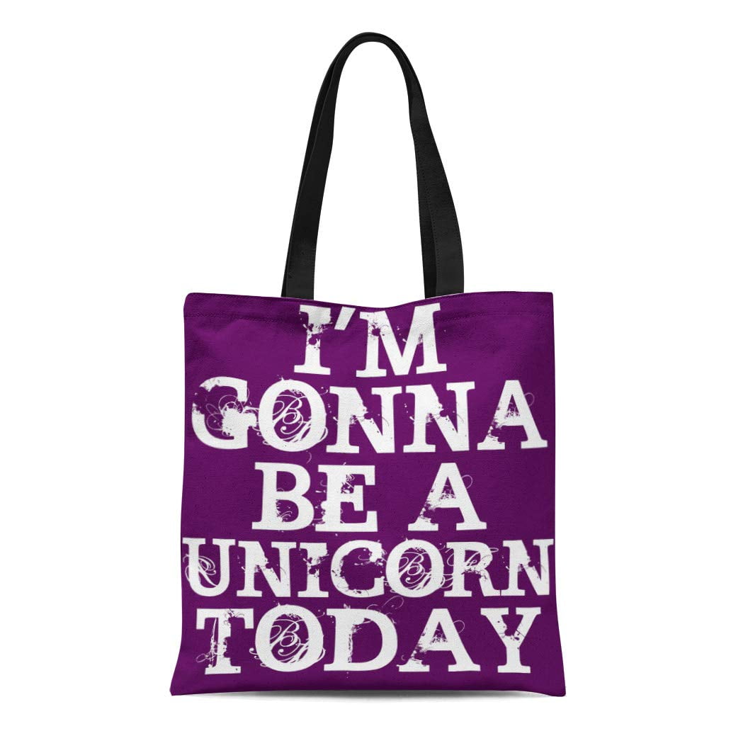 ASHLEIGH Canvas Tote Bag Fantasy Be Unicorn Motivational Unique