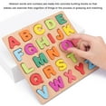 thumbnail image 2 of Toys Wooden Kids Learning Number Alphabet Puzzles Baby Toddlers Preschool Years Educational Game Self-Assembly Number, 2 of 9